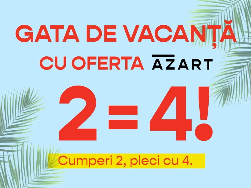 Покори это лето с предложением от AZART: 2=4!