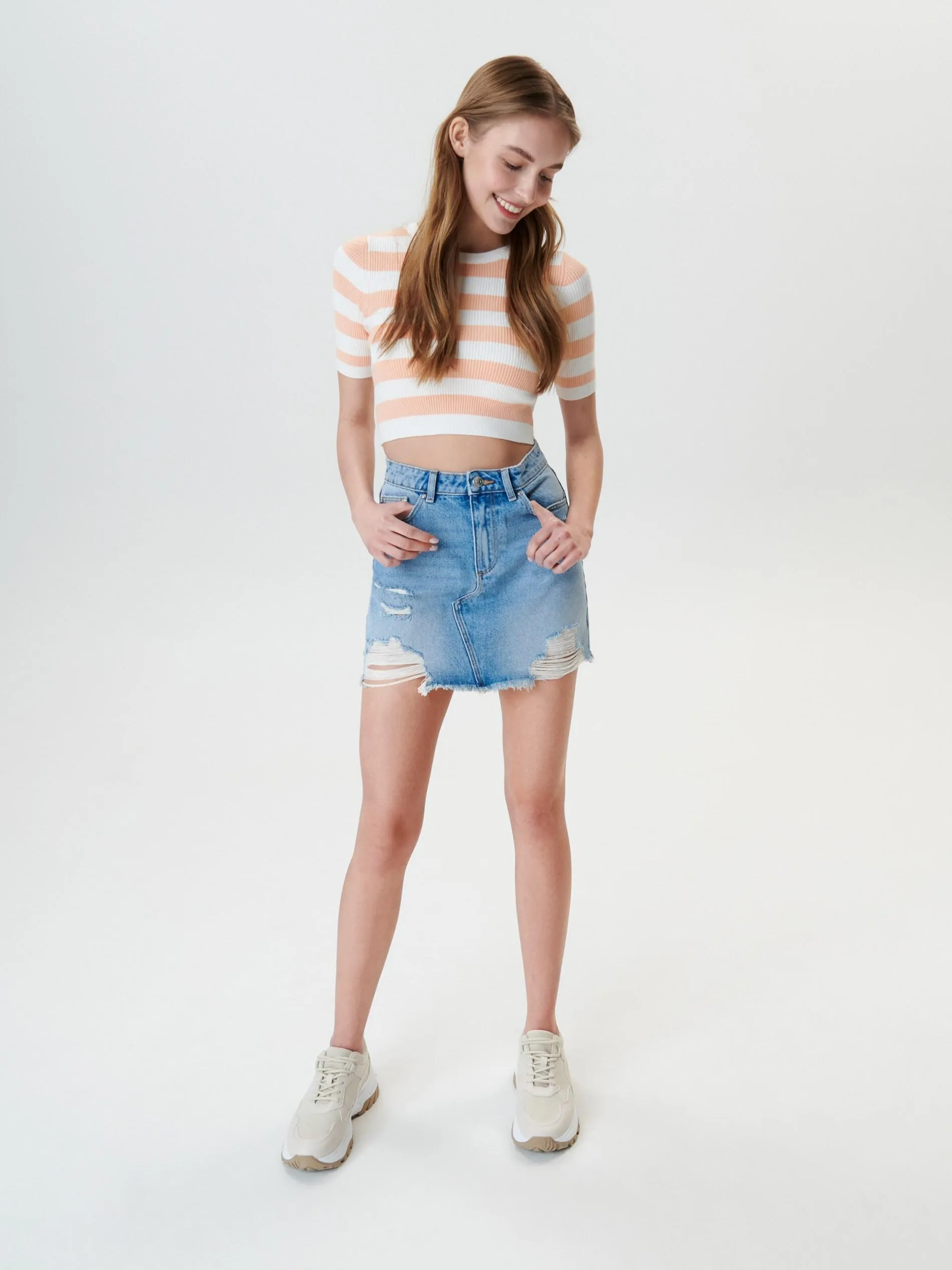 Fustă DENIM Sinsay Casual photo