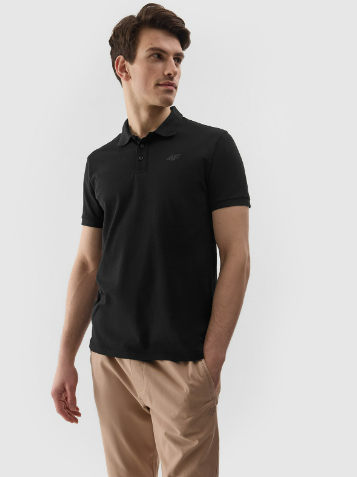 Tricou polo regular pentru bărbați - negru - Mărimea M photo