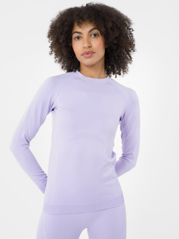 Lenjerie termoactivă scămoșată (tricou) pentru femei - violet  - Mărimea XS photo