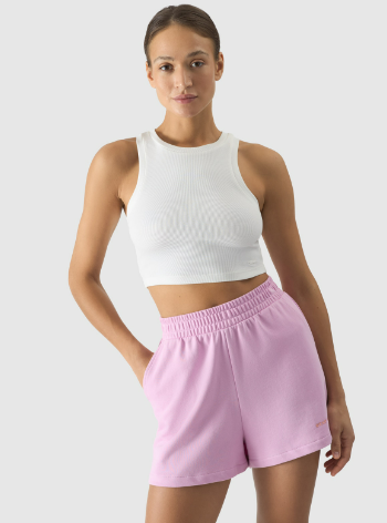 Crop top slim pentru femei - culoarea crem - bej - Mărimea S photo