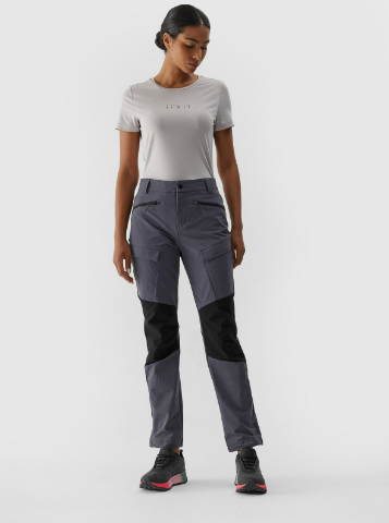 Women's 4WayStretch trekking trousers - grey - Size XS photo