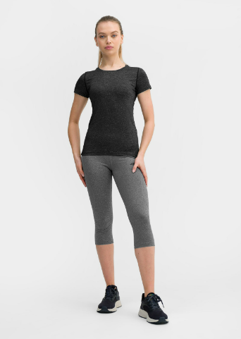 Women's 3/4 quick-drying training leggings - grey - Size M photo