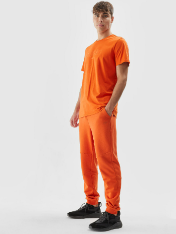 Men's joggers sweatpants - orange -  Size S photo