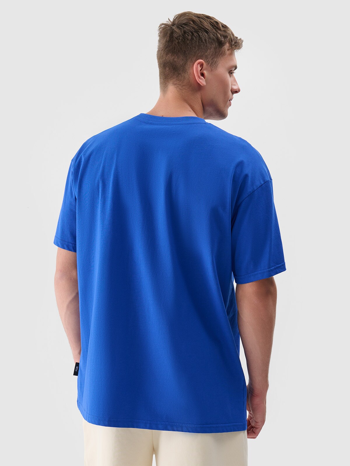Tricou regular cu imprimeu pentru bărbați - albastru - mărimea L photo 1