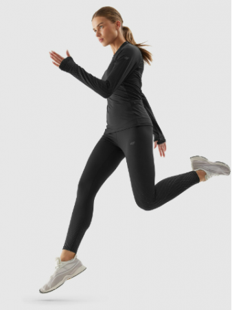 Women's quick-drying running leggings - black - Size XL photo