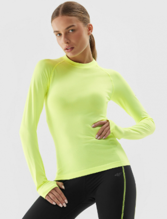 product Women's seamless running longsleeve  - Green - Size M/L