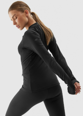 Women's quick-drying running longsleeve - black - Size S photo