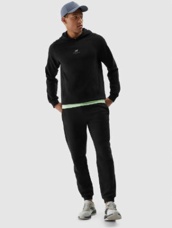 Pantaloni jogger de trening din bumbac organic pentru bărbați - negri - Mărimea XL Recomandăm 