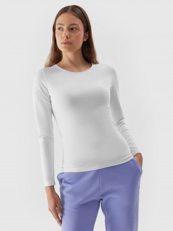 product Women's regular plain longsleeve - White - Size S